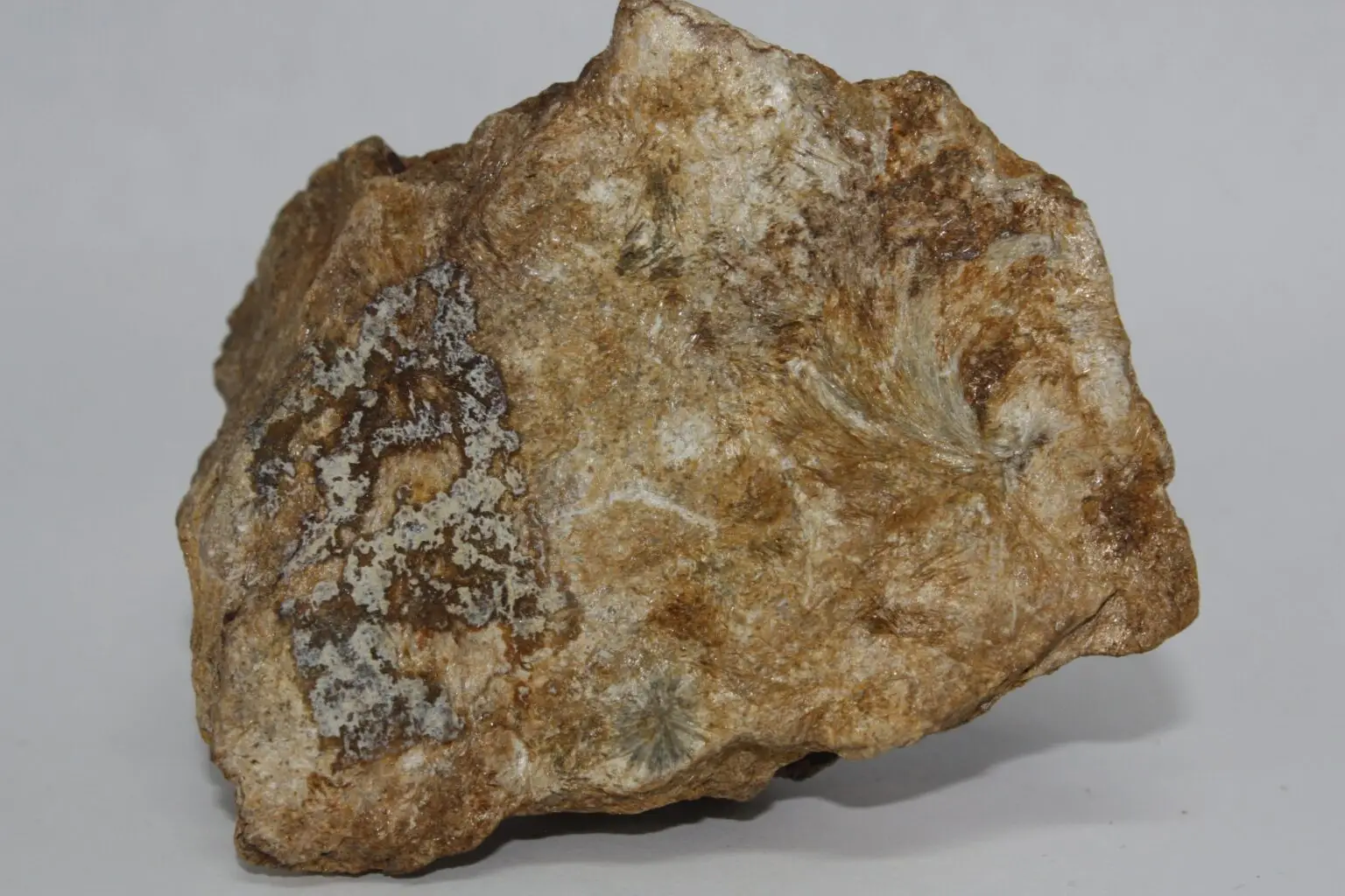 La pirofilita es un mineral que se genera a partir de fludos ácido y oxidados (producto de alteración argílica avanzada). Colección Geodepósitos.